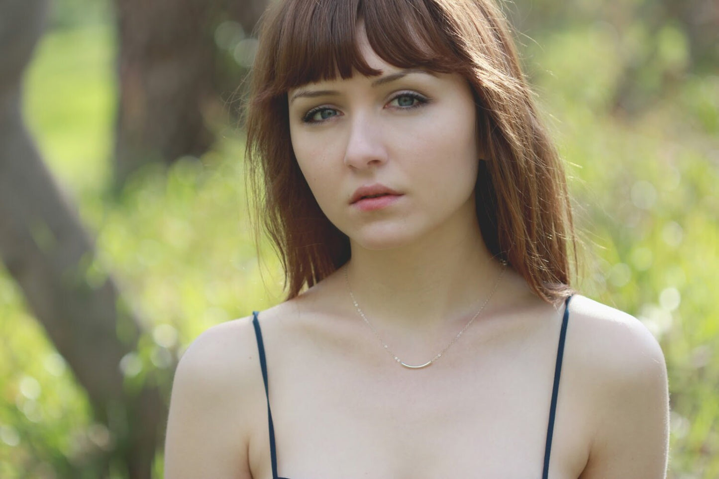 sterling silver tube necklace