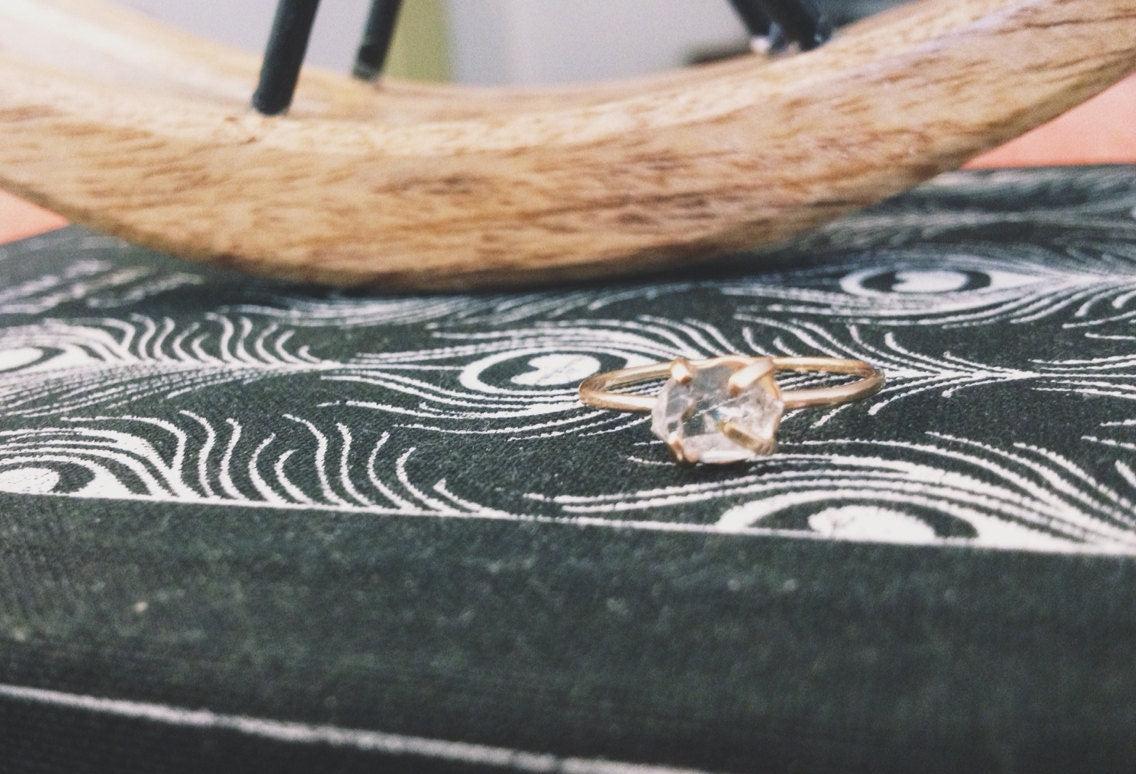 Herkimer diamond ring