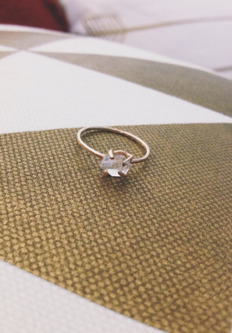 Herkimer diamond ring