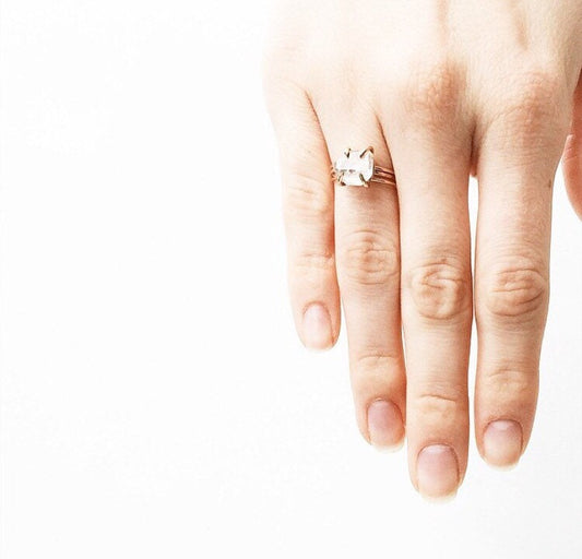 Herkimer diamond ring